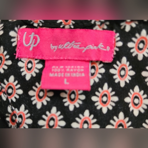 Up By Ultra Junior Pink Blue & Pink Floral Tank Top And Short Romper Size Large - Picture 5 of 12